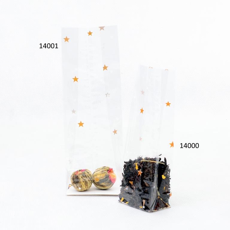 TOREBKA FOLIOWA ŚWIĄTECZNA GWIAZDKI 50 G