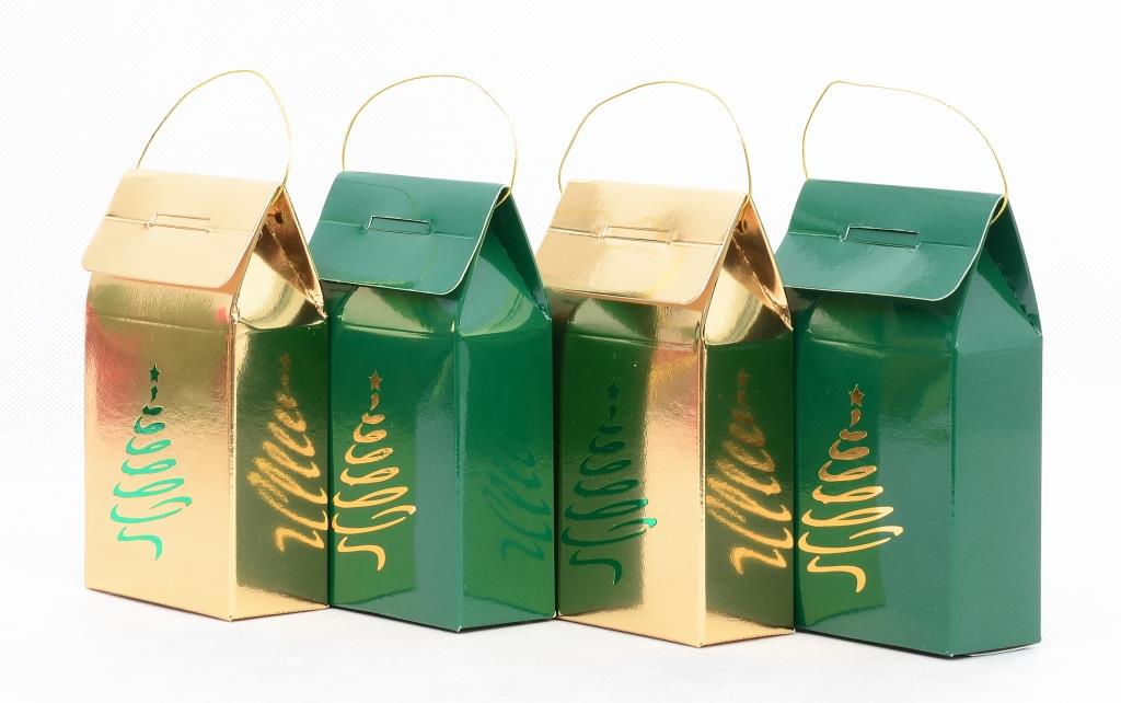 PUDEŁKO CHOINKA ZIELONE / ZŁOTE