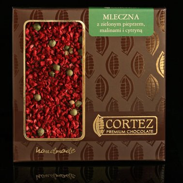 CZEKOLADA MLECZNA Z PIEPRZEM I MALINAMI 85 G